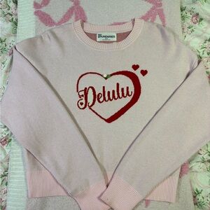No Boundaries Light Pink Heart Sweater